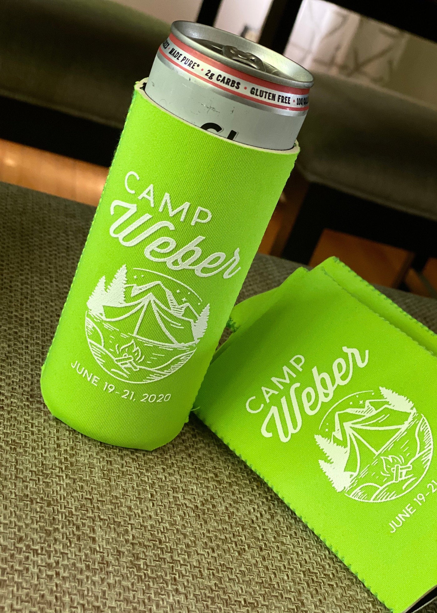 Custom Neoprene Slim Can Koozies with Personalized Logo