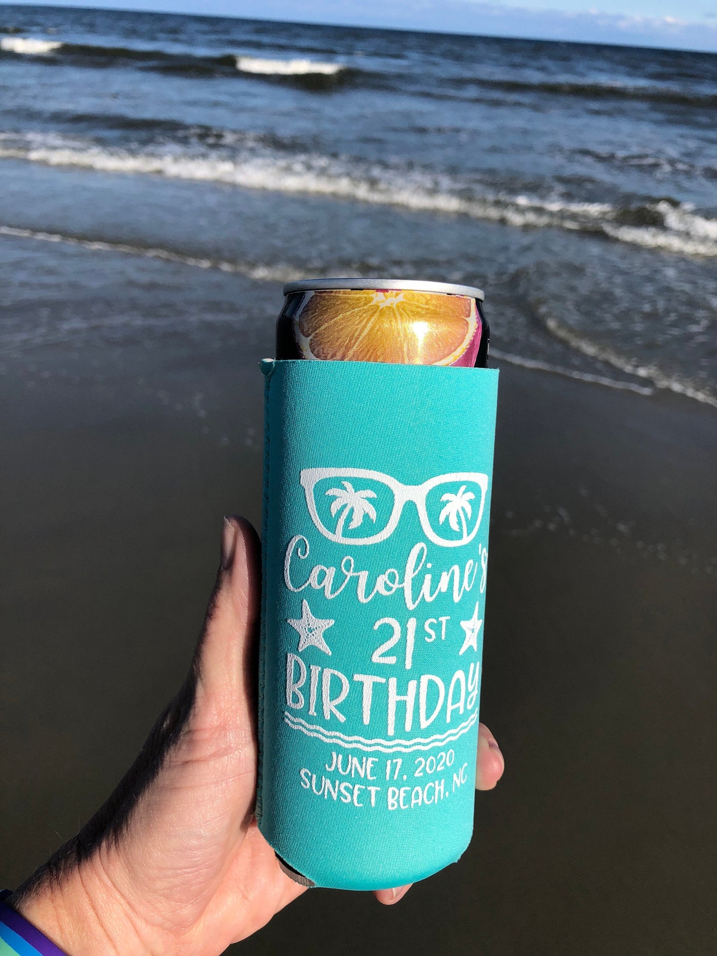 Personalized Party Favor Neoprene Slim Can Coolers