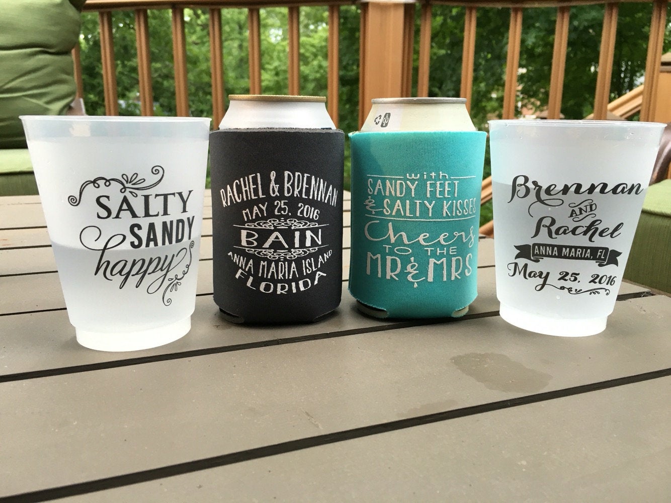 Monogrammed Floral Frosted Cup #1055