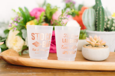 Monogrammed Floral Frosted Cup #1055
