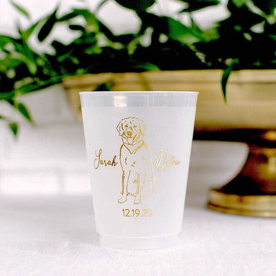 Pet Drawing Frosted Cups 16oz Reusable Cups