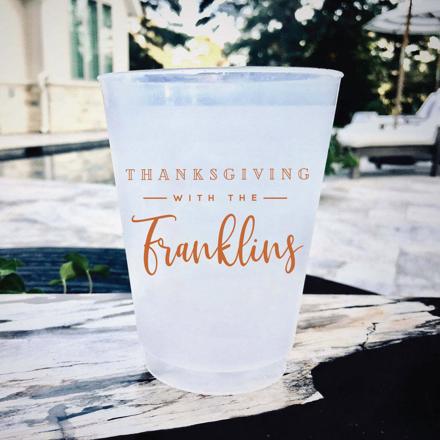 Thanksgiving Let’s Get Basted Custom Shatterproof Frosted Cups