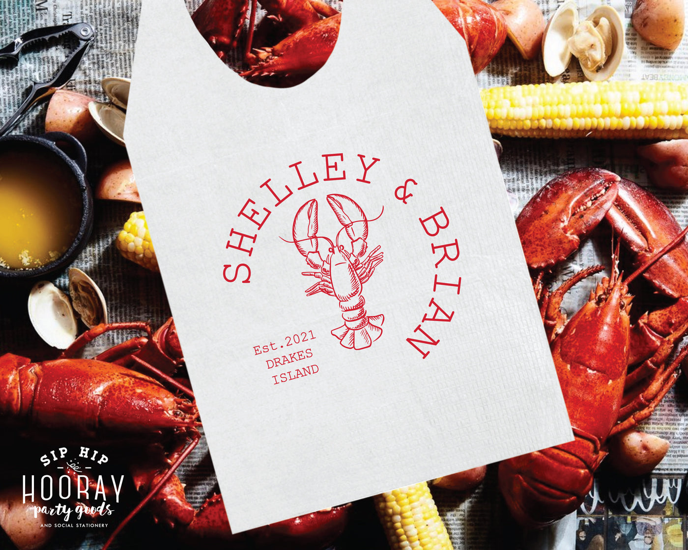 Lobster Bake Party Bibs