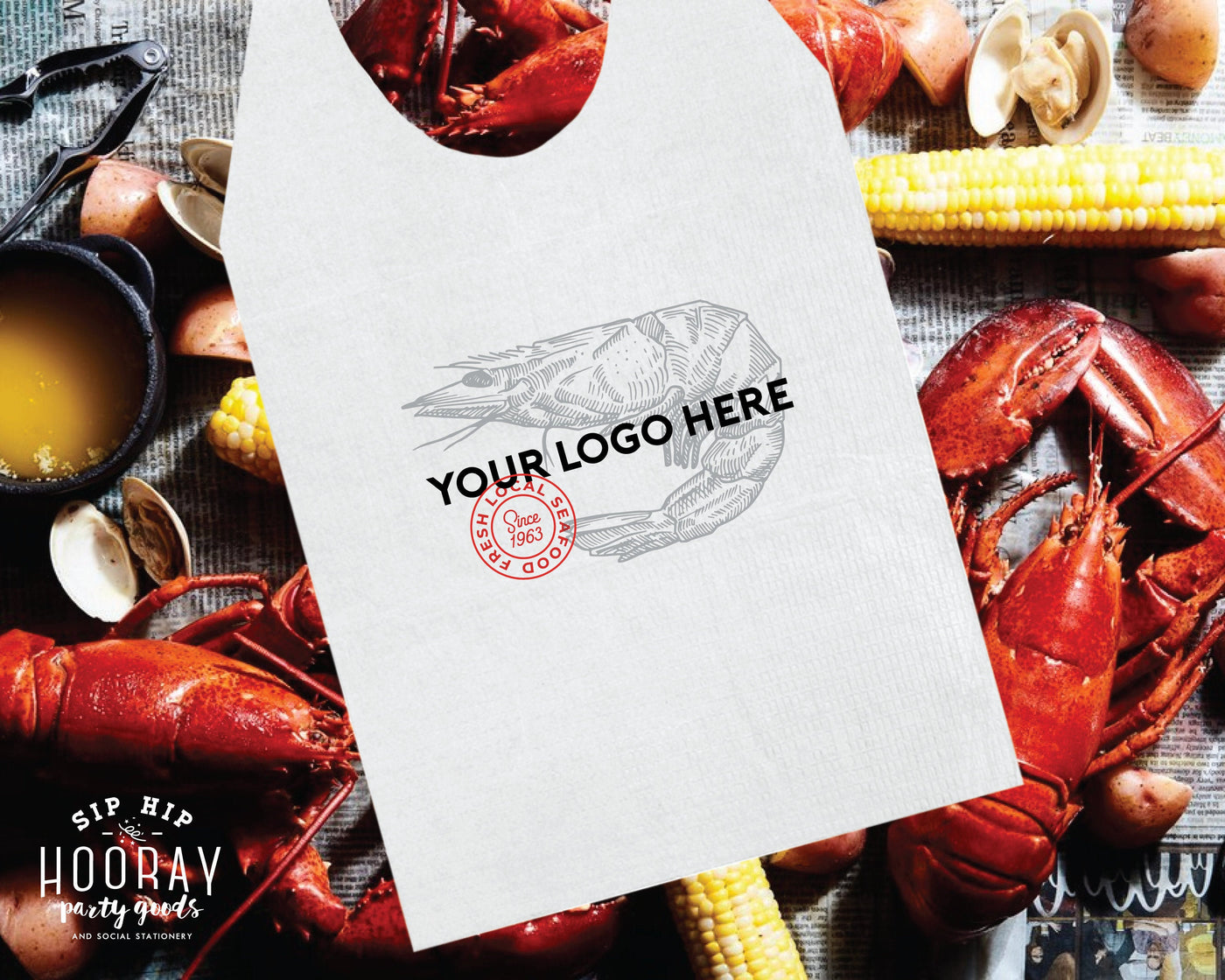 Custom Full Color Logo Disposable Party Bibs