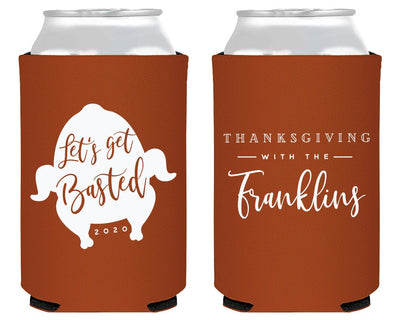 Let's get Basted Thanksgiving Can Coolers