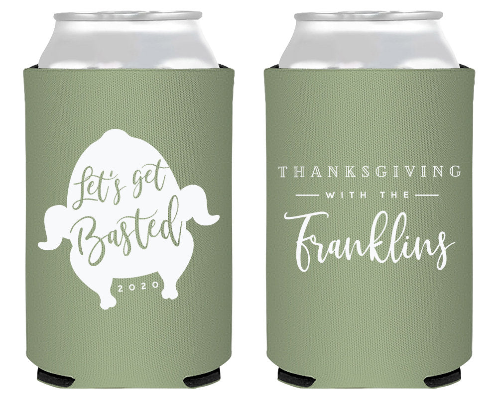 Let's get Basted Thanksgiving Can Coolers