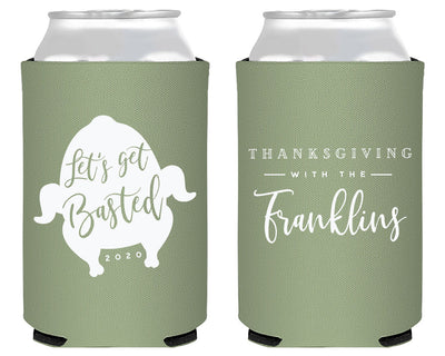 Let's get Basted Thanksgiving Can Coolers