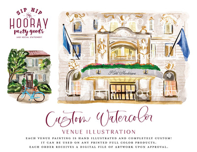 Watercolor Venue Illustration