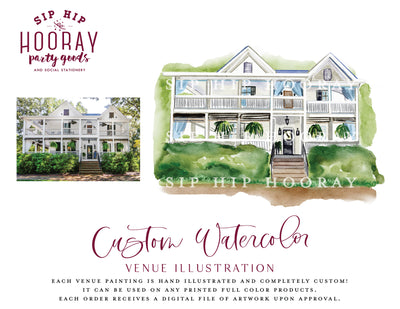 Watercolor Venue Illustration