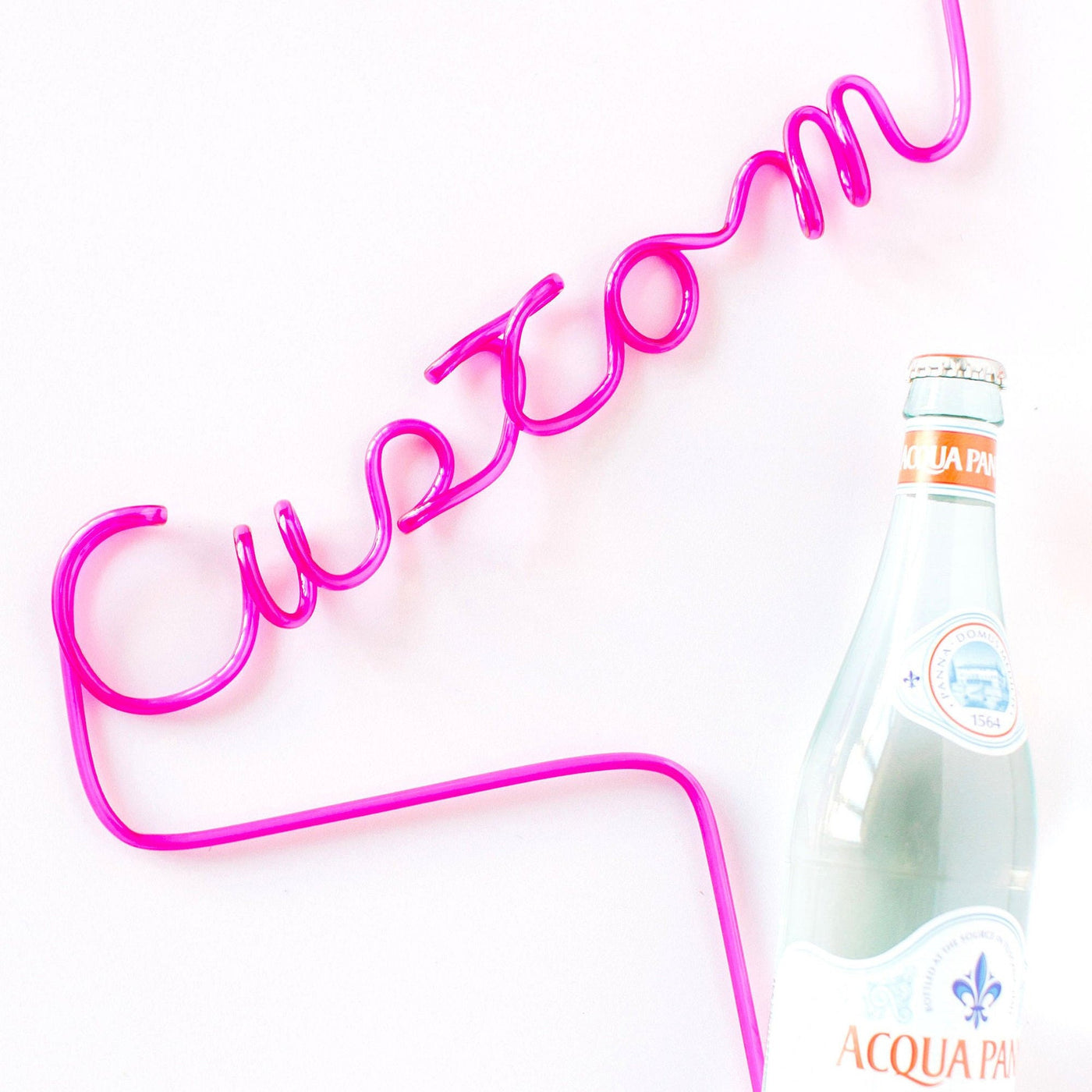 Custom Bride and Groom Name Straws