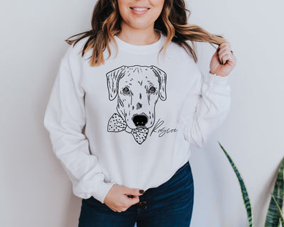 Custom Pet Drawing Unissex Sweatshirt