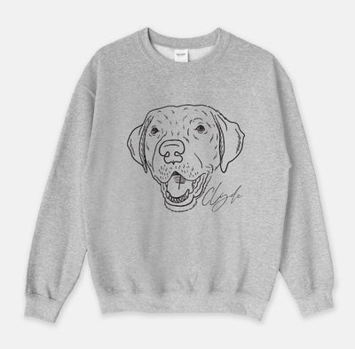 Custom Pet Drawing Unissex Sweatshirt