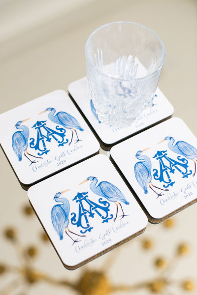Full Color Nut Cracker Cork Back Coasters, Housewarming, Custom Beverage Coaster, Reusable, Holiday Gift, Monogrammed Bar Coaster, Christmas