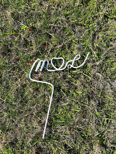 Custom Heart Initial Straws