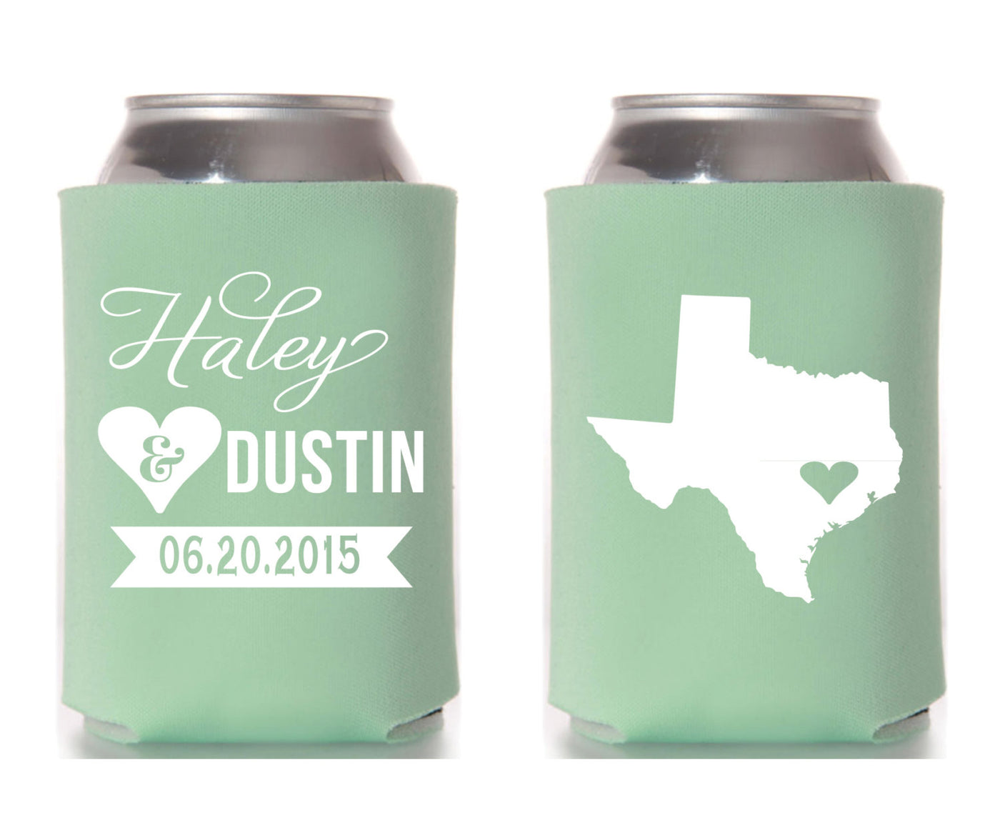 Texas State Wedding Can Cooler #1101