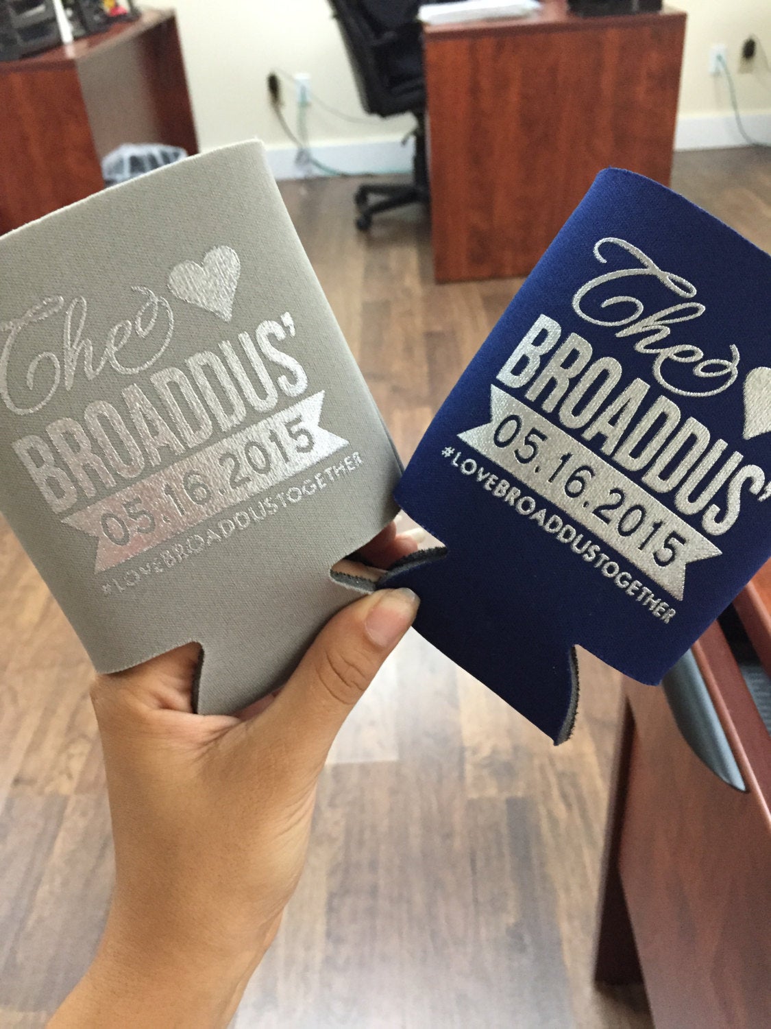 Custom State Heart Can Coolers