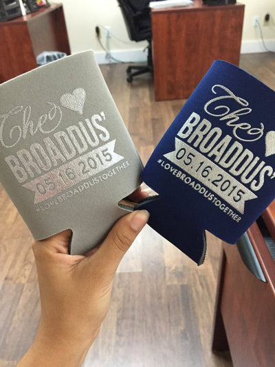 Custom State Heart Can Coolers