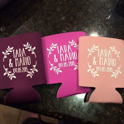 State Travel Wedding Destination Can Coolers #1104