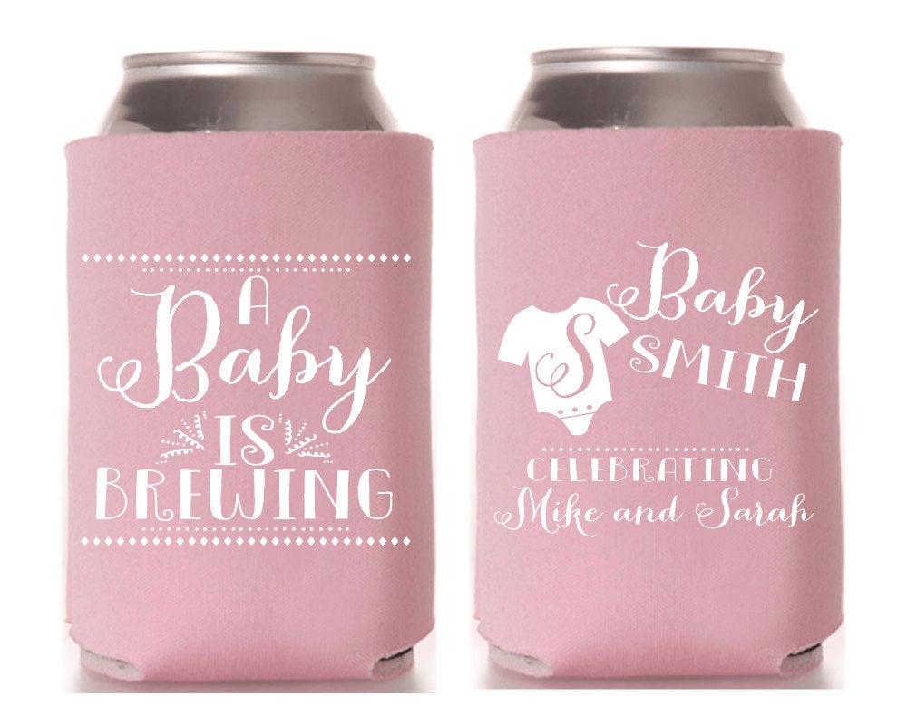 A Baby is Brewing Baby Shower Can Coolers #1342