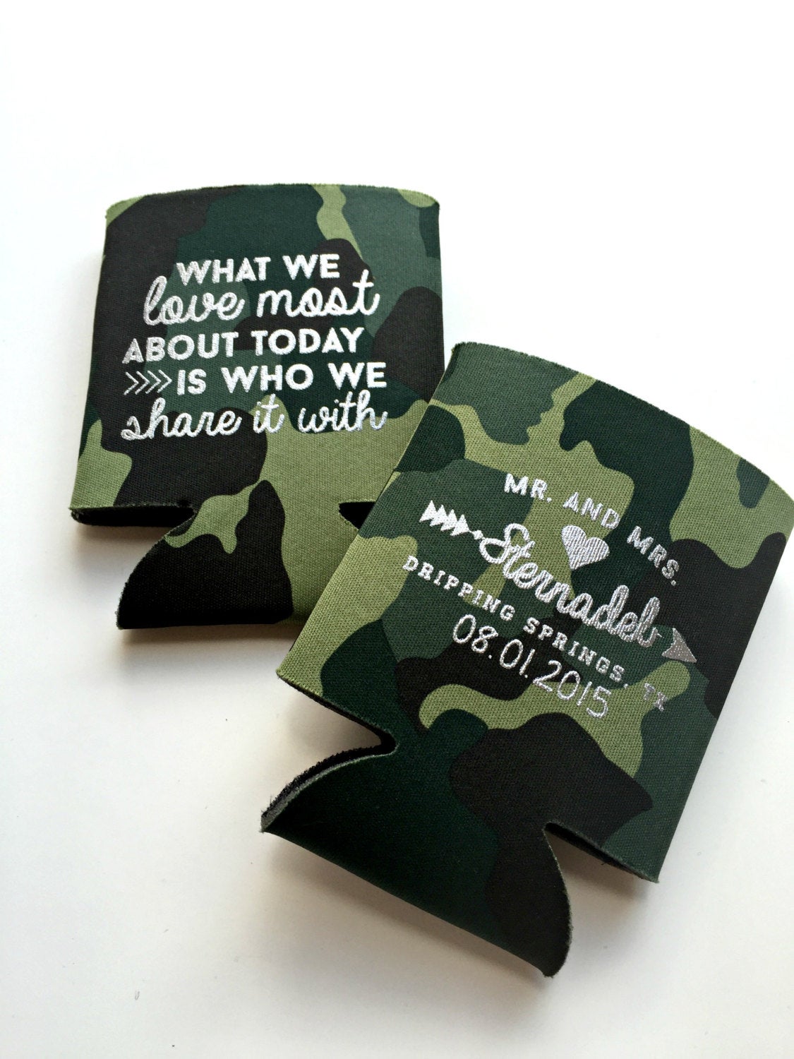 What We Love Most Custom Wedding Can Cooler Design #1131