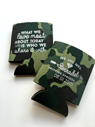What We Love Most Custom Wedding Can Cooler Design #1131