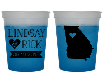 State Wedding Color Changing Cups #1154