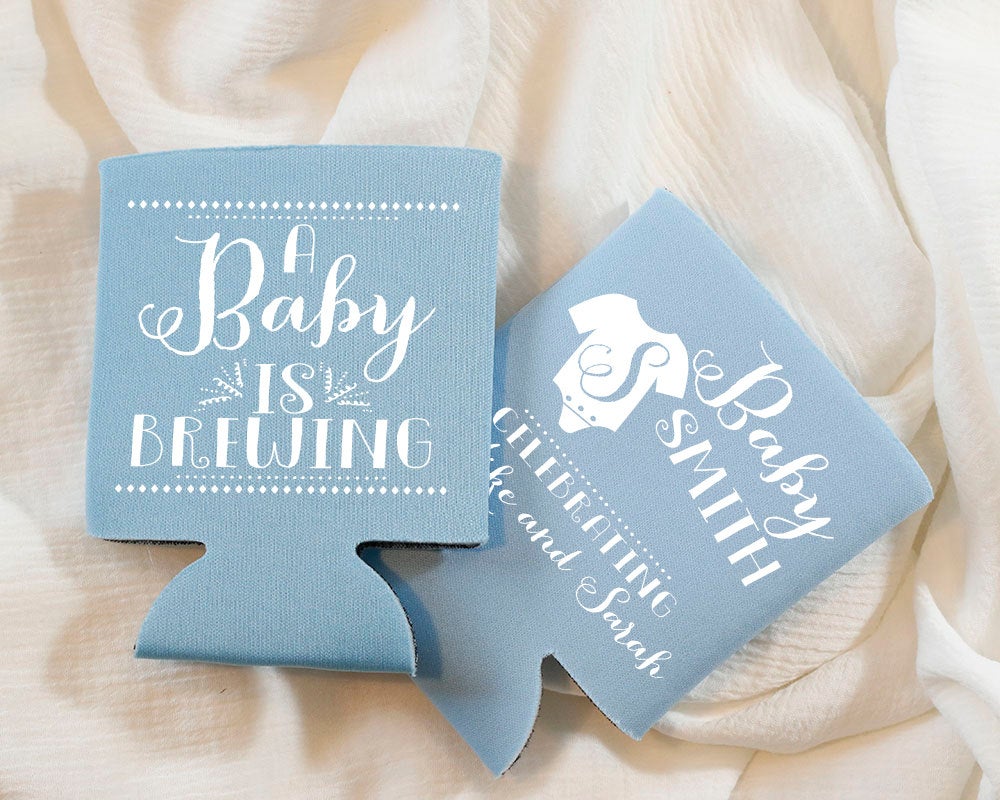 Baby Shower Gender Reveal Can Coolers #1342