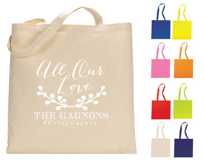 All Our Love Tote Bag Wedding Favor 1102