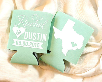 Personalized Wedding Favor Can Coolers #1101