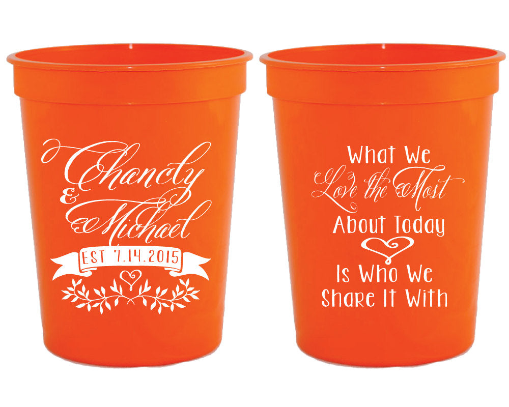 What We Love The Most Wedding Stadium Cups #1075
