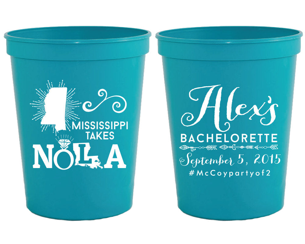 NOLA New Orleans Bachelorette Party Cups, #1078