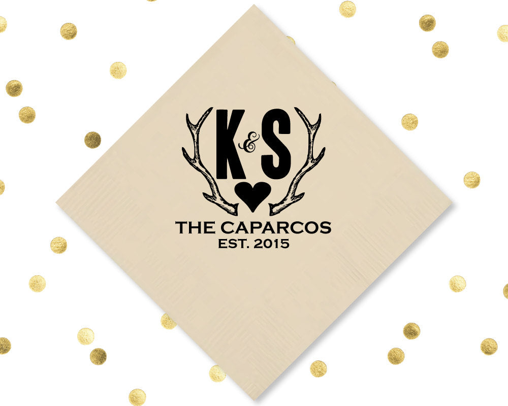 Rustic Antlers Beverage Napkin #1041, #1043, #1303, #1090