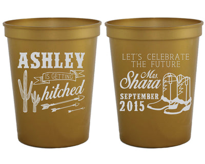 Western Cowgirl Boots Bachelorette Party Stadium Cups, #1137
