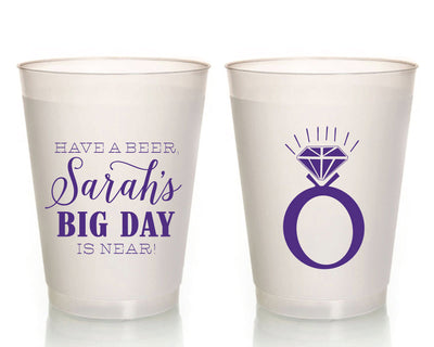 Have a Beer The Big Day is Near Bachelorette Party Frosted Cups, #1013