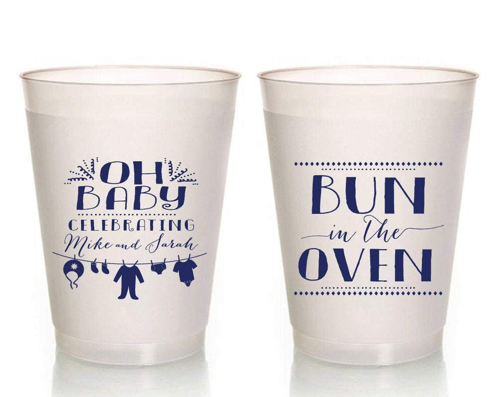 Bun in the Oven Baby Shower Frosted Cups #1018