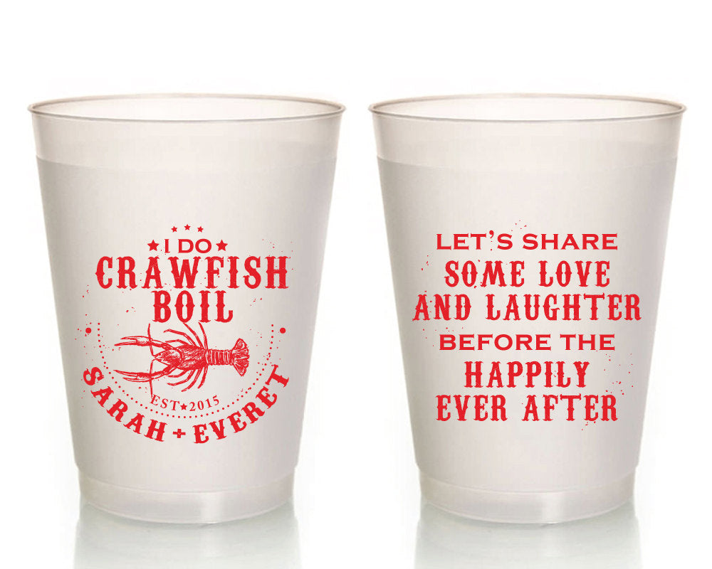 I Do Crawfish Boil Frosted Cups Design #1048