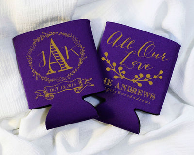 All Our Love Wedding Anniversary Can Cooler Design #1102
