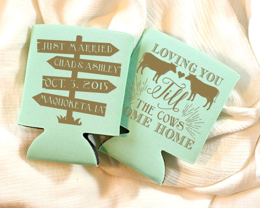 Loving You Till The Cows Come Home Can Coolers #1172