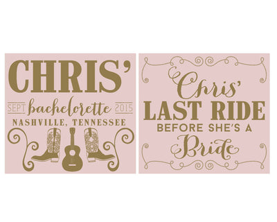 Last Ride Boots Bachelorette Party Stadium Cups , #1185