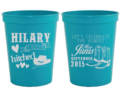 Gettin Hitched Bachelorette Stadium Cups #1200