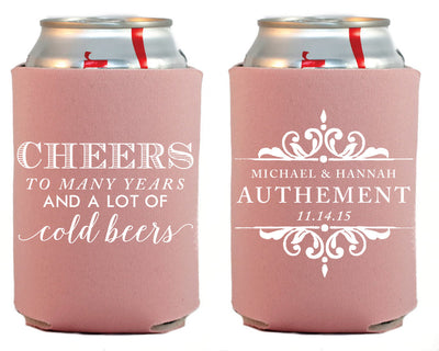 Elegant Anniversary Can Coolers #1230