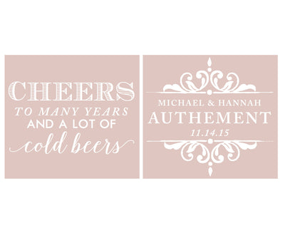 Elegant Anniversary Can Coolers #1230