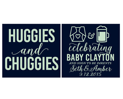 Gender Reveal Baby Shower Can Coolers #1195