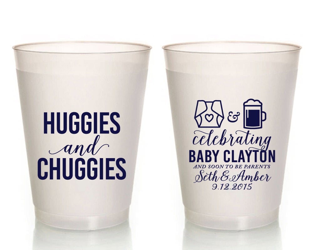 Huggies and Chuggies Baby Shower Frosted Cups #1195