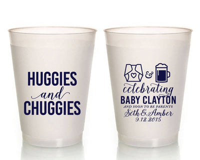 Huggies and Chuggies Baby Shower Frosted Cups #1195