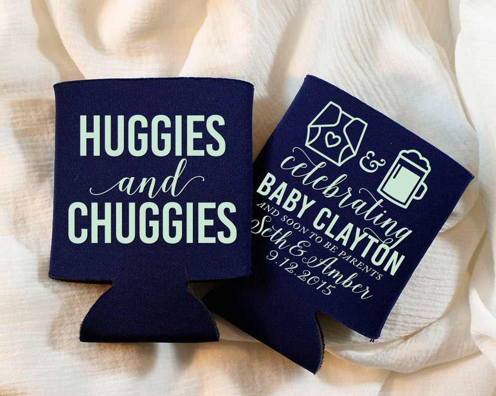 Gender Reveal Baby Shower Can Coolers #1195