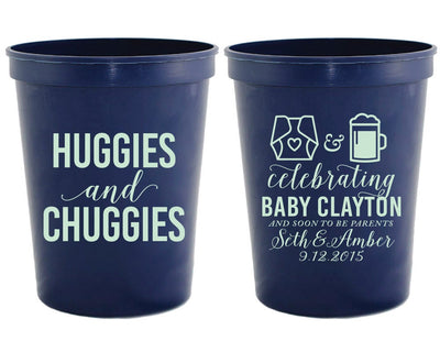 Huggies and Chuggies Baby Shower Stadium Cups #1195
