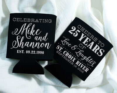 Cheers to Years of Love & Laughter | Anniversary Can Cooler #1235