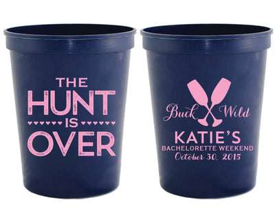 Buck Wild The Hunt is Over Bachelorette Party Stadium Cups, #1262