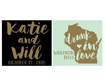 Drunk in Love State Wedding Can Coolers #1026